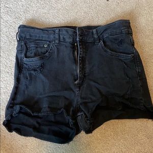 H&M black jean shorts